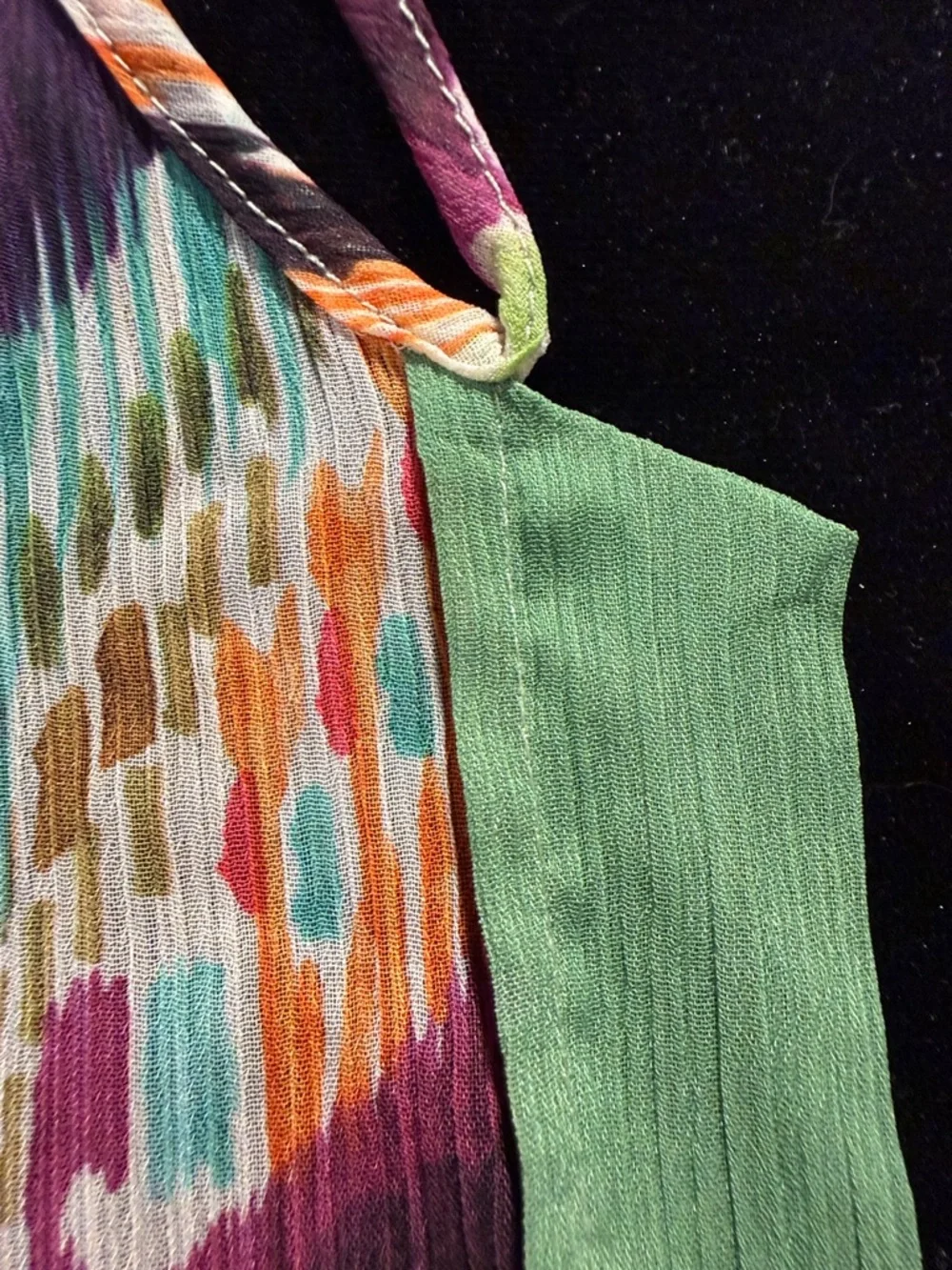 Zara Multicolor Tie-Neck Printed Blouse - Picture 9 of 10